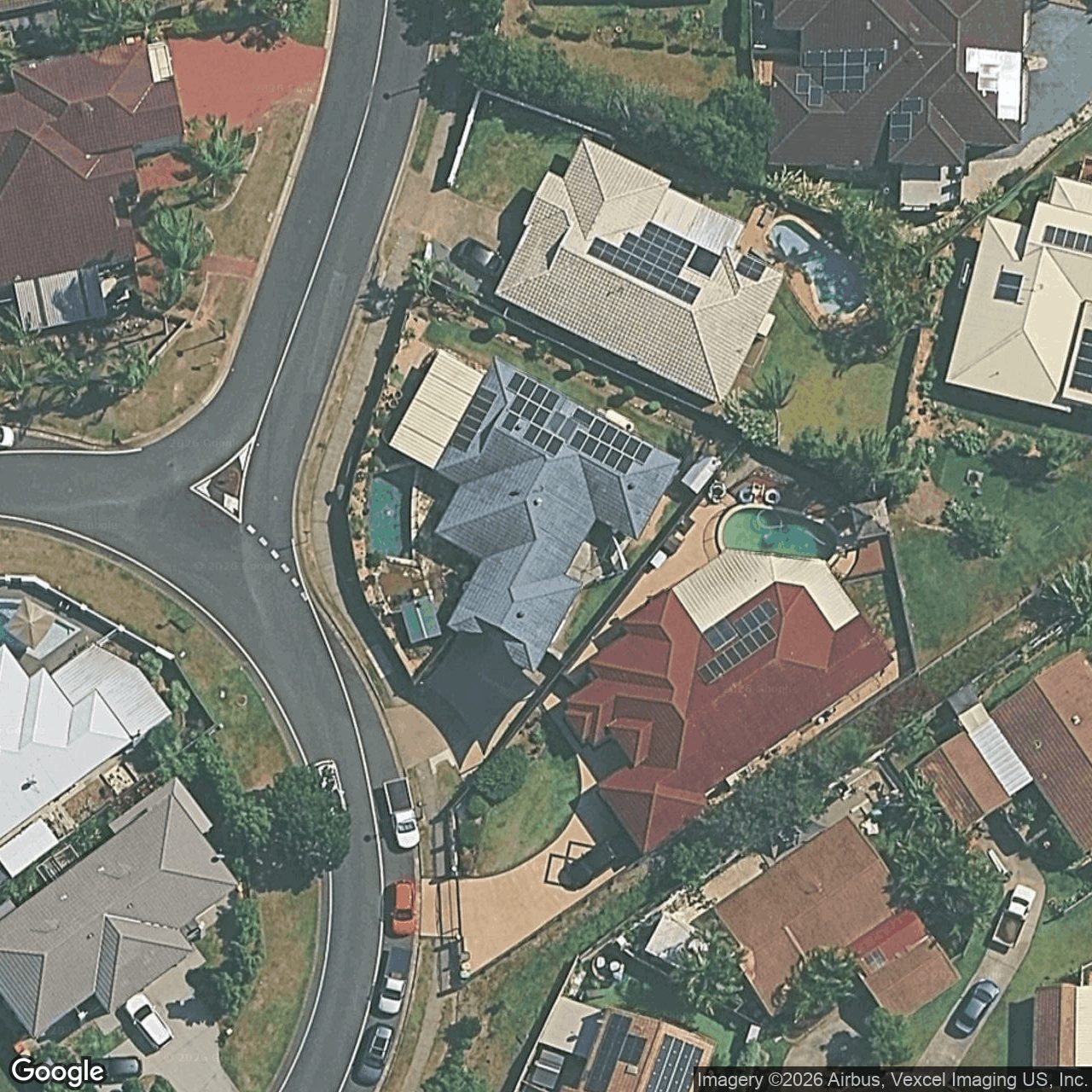 Aerial view of 16 Gainsborough Drive, Varsity Lakes QLD 4227