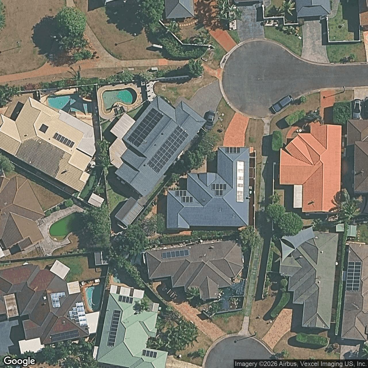 Aerial view of 22 Washington Court, Varsity Lakes QLD 4227
