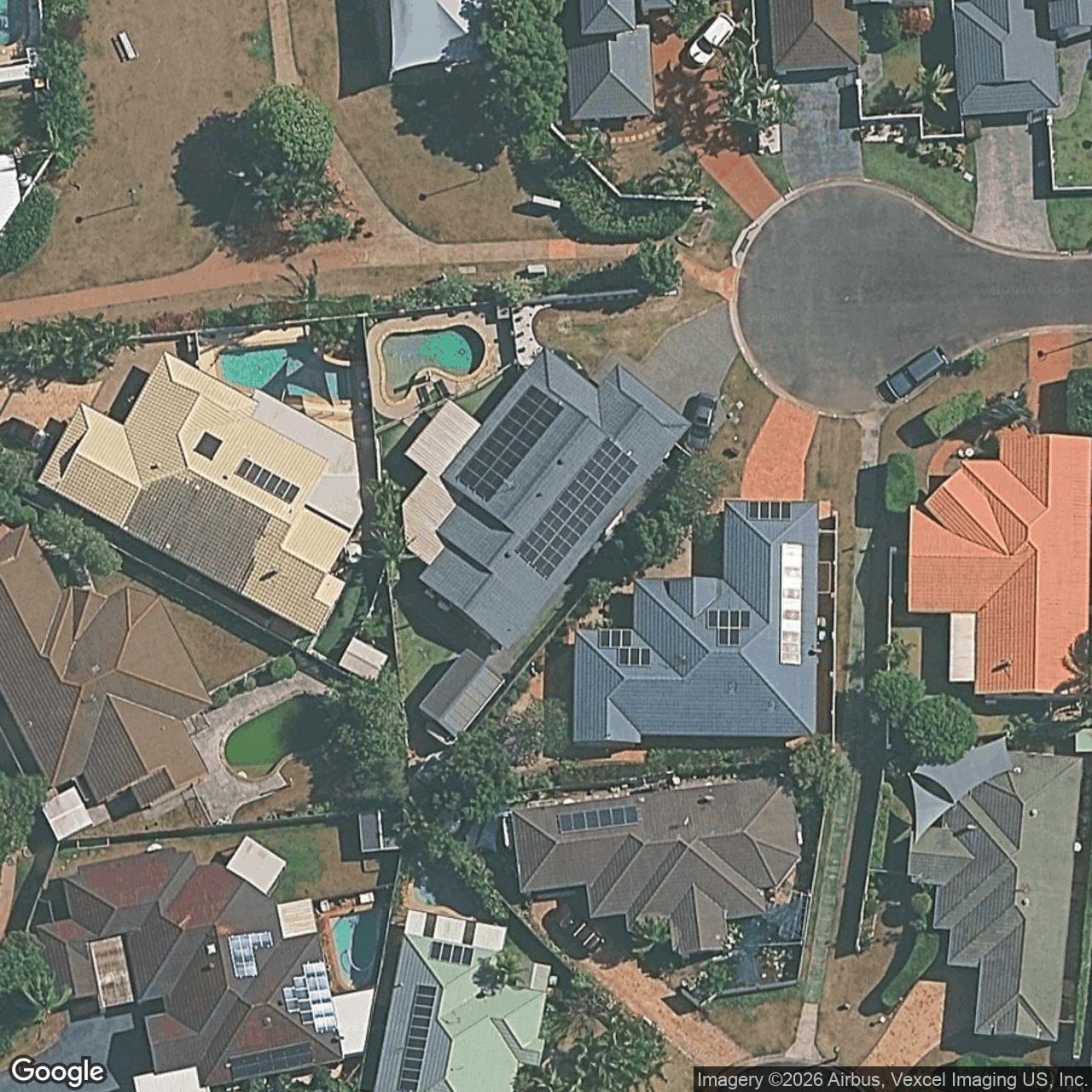 Aerial view of 24 Washington Court, Varsity Lakes QLD 4227