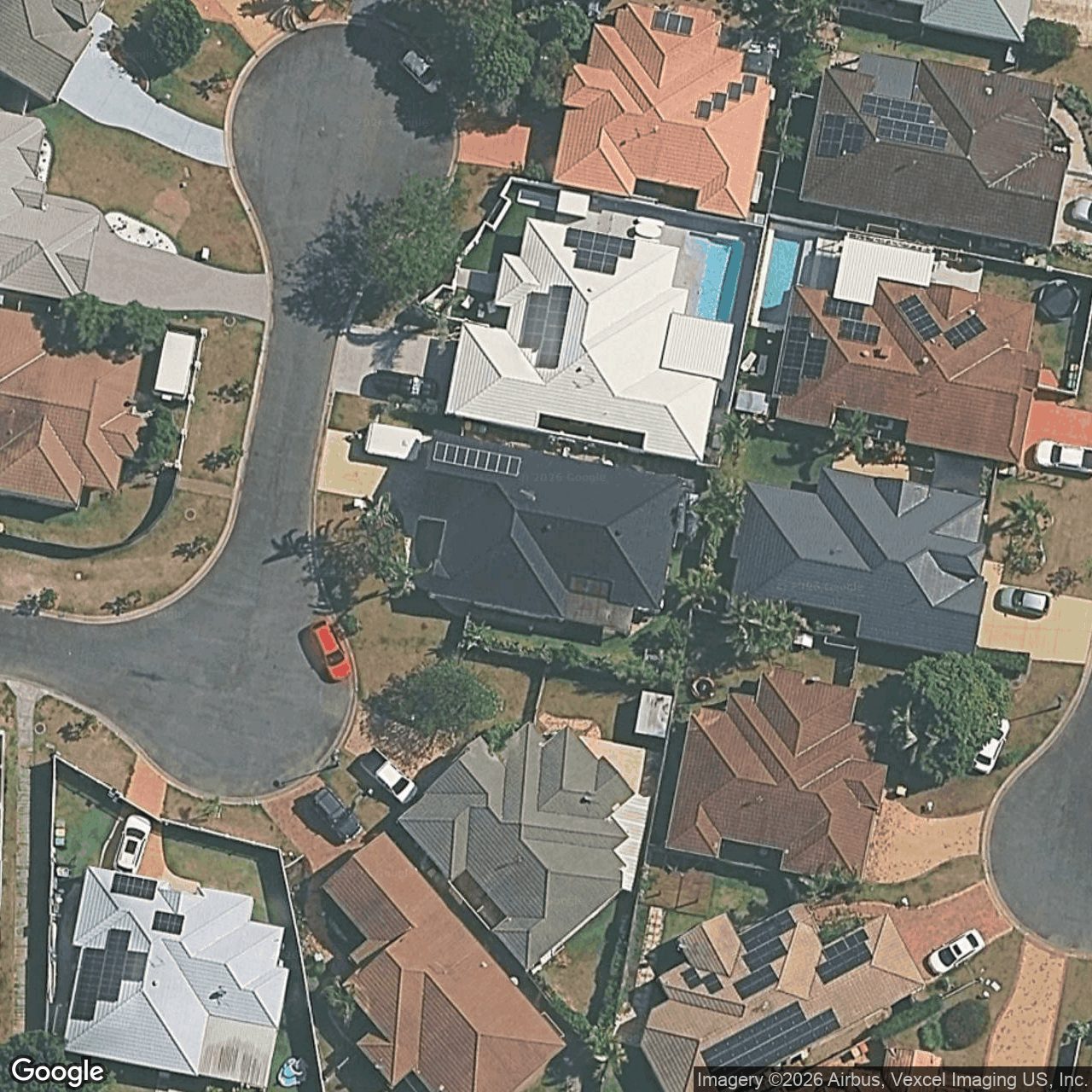 Aerial view of 21 Illinois Court, Varsity Lakes QLD 4227