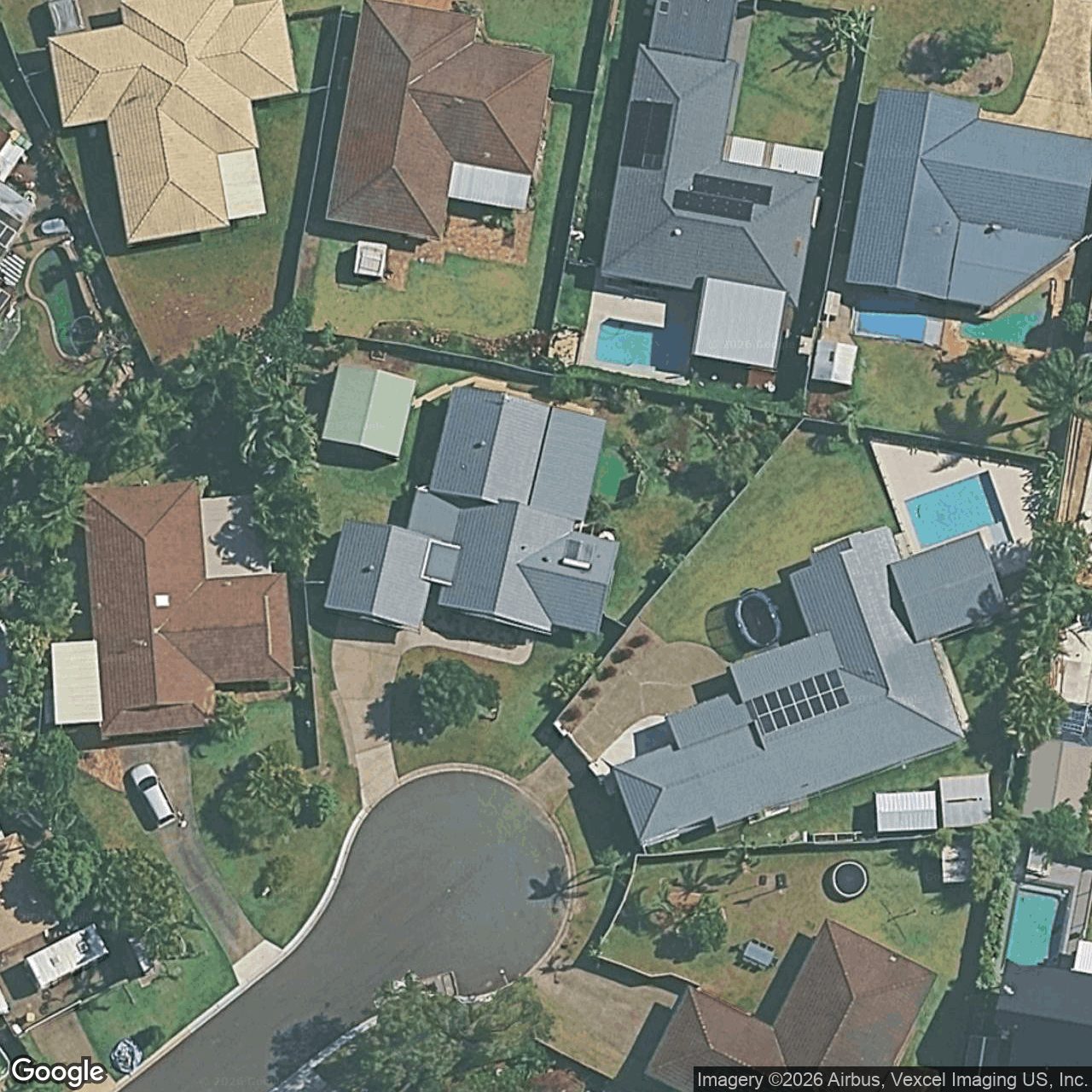 Aerial view of 6 Twin Oaks Place, Varsity Lakes QLD 4227