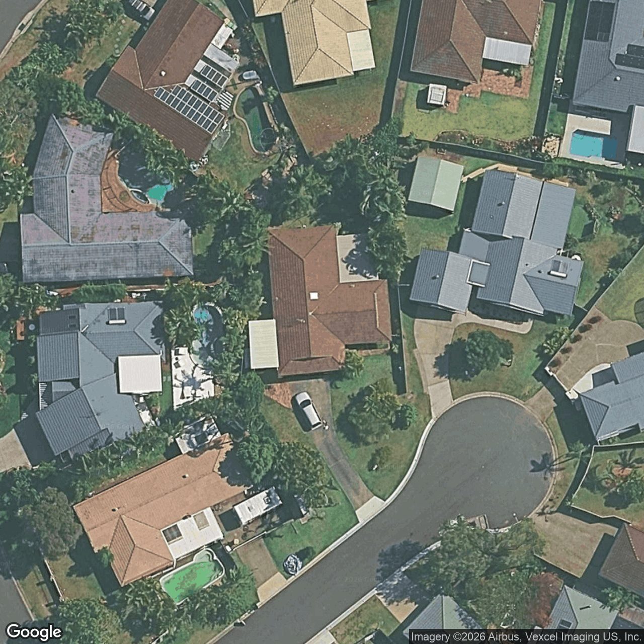 Aerial view of 4 Twin Oaks Place, Varsity Lakes QLD 4227