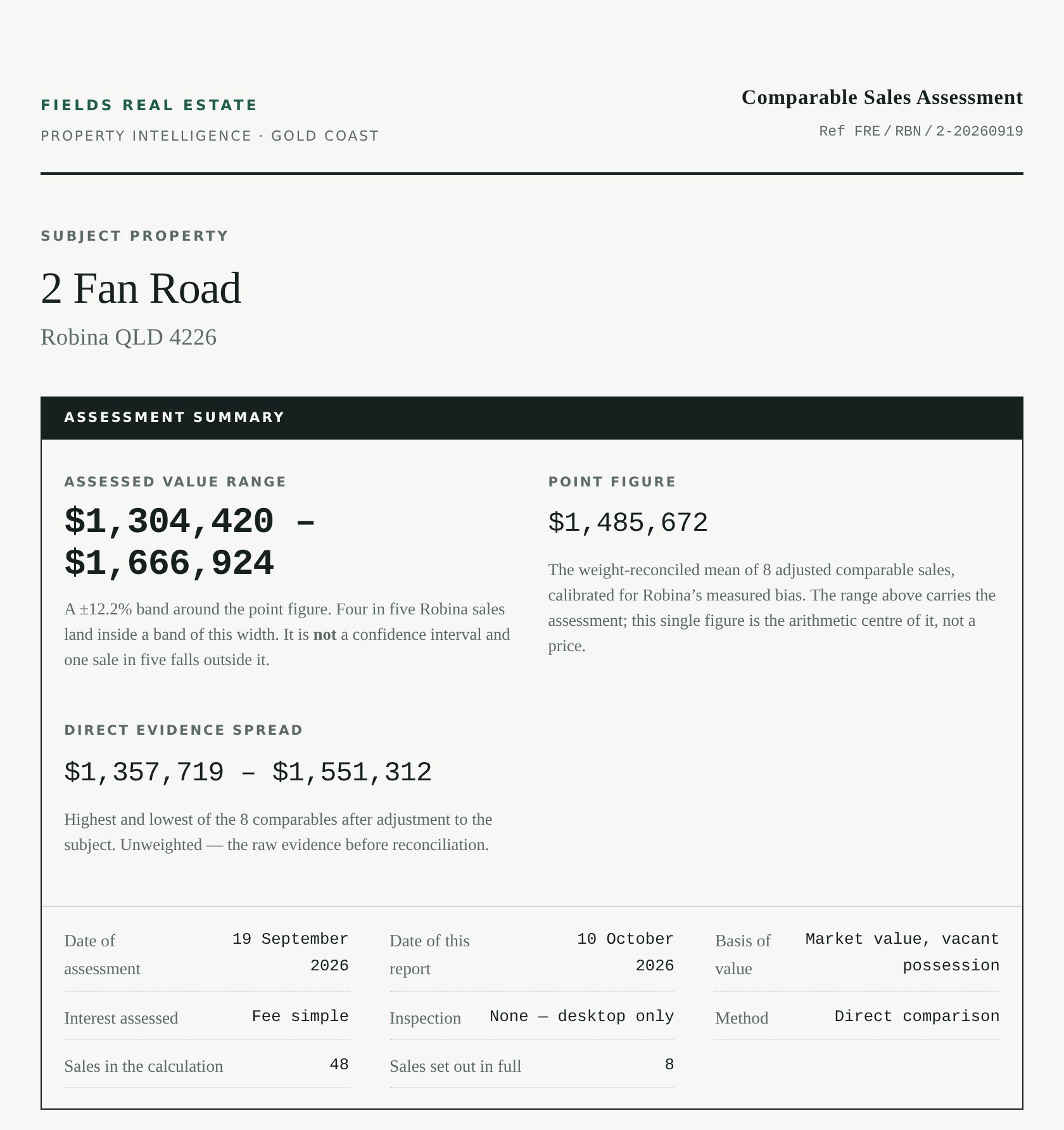 Valuation Report cover